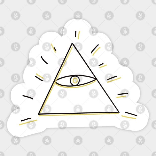 Illuminati Sticker by meghaillustration